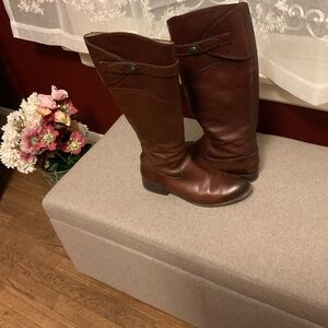 FRYE "Molly" boots - tall, riding boots, burgundy - EUC